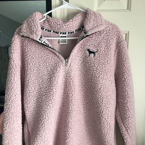 VS Pink Sherpa Half Zip
